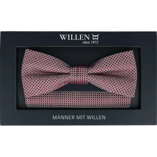 Willen - Schleife und Einstecktuch,Schleife blau,Schleife Hochzeit,Schleife Anzug,Schleife Hemd bordeaux - Gr. - OS