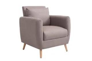 Sessel Wohnzimmersessel JULES - Stoffbezug Taupe