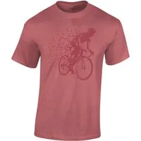 Baddery Print-Shirt Fahrrad T-Shirt: „Fahrrad Partikel“ - für Rennrad Gravelbike Radfahrer, hochwertiger Siebdruck, auch Übergrößen, aus Baumwolle