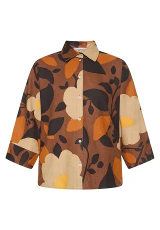 CARTOON - Oversize-Bluse Camel/Braun - Gr. - 44