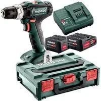 metabo Akku-Schlagbohrschrauber PowerMaxx SB 12, 12 V, Schlagbohrmaschine 2 x 2 Ah Li-Ion in Metabox