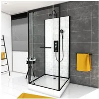 Marwell Komplettdusche White Stone, BxT: 80x80 cm, Einscheibensicherheitsglas, inkl. Armaturen