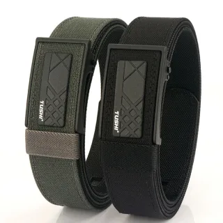 TUSHI 120cm Thick Tactical Belt for Men Automatic Buckle Military Police Duty Belt Tight Nylon Work Tool Belt Casual Wai