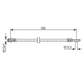 Bosch Bremsschlauch vorne Seat Arosa VW Lupo Passat Polo