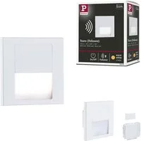 Paulmann LED Einbauleuchte LED Wandeinbauleuchte Tsaro eckig 80x36mm, LED fest integriert, Warmweiß