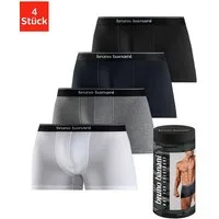 Bruno Banani Boxer Boxershorts für Herren (Dose, 4-St) in der Dose verpackt