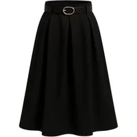 Mississhop A-Linien-Rock A-Linien-Rock Eleganter Faltenrock mit Gürtel – mittellang Gr. 38-40