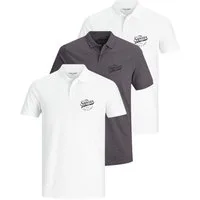 Jack & Jones Poloshirt (Spar-Set, 3er-Pack) mit besticktem Logo