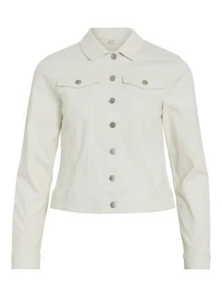 VILA - VISHOW NEW L/S WHITE DENIM JACKET cloud dancer - Gr. - M