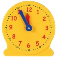 EDUPLAY Lernspielzeug kleine Lernuhr für Schüler manuell ohne Batterie, Ø 10,5 x 3 cm