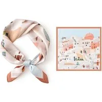 Zaewry Seidentuch Stirnband Quadratischer Haar-Bandanas-Schal für Damen