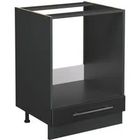 Vicco Herdumbauschrank Fame-Line, Anthrazit Hochglanz/Anthrazit, 60 cm ohne Arbeitsplatte (1-St)