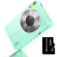 AKKEE Digitalkamera 1080P 44MP Kompaktkamera mit 32G Karte 16X Digitalzoom Kompaktkamera (44 MP, Anti-Shake, Serienaufnahmen, Timer-Aufnahme, Gesichtserkennung)