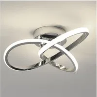 Riserva LED Deckenleuchte Kleeblatt LED Deckenleuchte Chrom 30W Neutralweiß 4500K, LED wechselbar