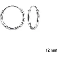 Order & Smile Schmuck Paar Creolen Kleine Creolen Silber 925 mit Diamantschliff