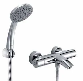 Kaja Style Thermostat-Wannenfüll- und, Brausearmatur mit Brause-Set S-1 chrom, 34455-C 34455-C