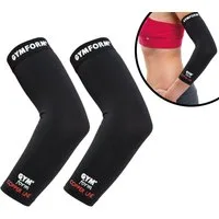 Gymform® Ellenbogenbandage Copper Line - Elbow Sleeve (Spar-Set 1er oder 2er Pack, 2-tlg., in 4 Größen - S, M, L, XL), Ellenbogenstütze - Kompressions Bandage aus Kupferfasern, atmungsaktiv