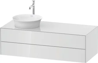 Duravit White Tulip Konsolenwaschtischunterbau wandhängend Weiß Hochglanz 1300x550x408 mm - WT4987L8 WT4987L85850010