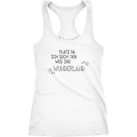 MoonWorks Tanktop Damen Tanktop platz da - ich such den Weg ins Wunderland Racerback