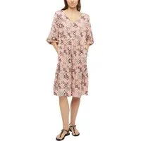 s.Oliver Blusenkleid Langes Sommerkleid mit Viskose