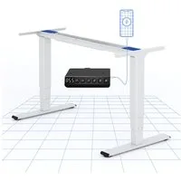 FLEXISPOT Schreibtisch Elektrisch höhenverstellbares Tischgestell (EC5 Serie) (Dual-Motor & 3-Fach-Teleskop & 4 Speicherhöhen, mit USB Charging), Antikollisionssystem, LED-Display, Max. Load: 120kg