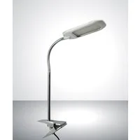TRANGO LED Klemmleuchte, 6616 LED Klemmleuchte *SUSI* Tischlampe I Leseleuchte I Clip Lampe in Bicolor „Chrom-Weiß“ inkl. 1x 6 Watt LED Modul - 3000K warmweiß, Klemmspot Leselicht I Schreibtischlampe