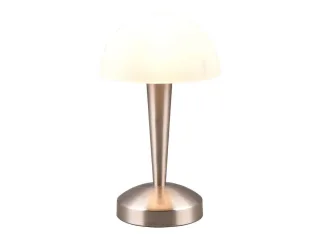 REALITY LED-Tischleuchte Canaria R59561107 nickel-matt, E14, 4,9 W, 470 lm, 3000 K