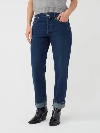 GANG Damen Jeans 94THELMA - comfort straight fit Jeans dark blue worn