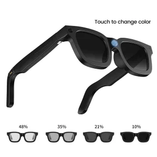 E03C Electrochromic AI Smart Glasses with 1080P HD Video Recording IP65 Waterproof AI Translation Touch Control Voice Wa