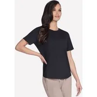 Skechers Funktionsshirt GOWALK LUXE RIB TEE strukturiertes Kurzarm-T-Shirt, mit Rundhalsausschnitt
