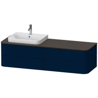 Duravit Happy D.2 Plus Konsolenwaschtischunterbau wandhängend Nachtblau Seidenmatt 1600x550x408 mm - HP4973L9898