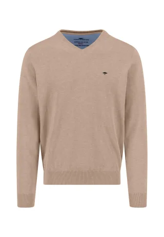 FYNCH-HATTON - V-Neck taupe - Gr. - XL