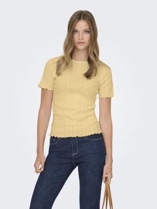 ONLY - ONLTENNA O-NECK S/S TOP JRS NOOS Sunlight - Gr. - M