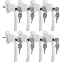 Clanmacy Fenstergriff Fenstergriff mit Schloss Set gleichschließend abschließbar Metall, 8x