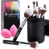 BEAKEY Kosmetikpinsel-Set Professionelles Foundation Make up Premium-Set, Puderpinsel Lidschatten Blush Schminkpinsel Set Beauty Schwamm