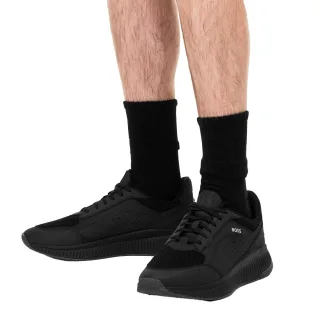 Boss - "TTNM EVO" Sneaker für Herren, Leder, Klobiger Absatz (Schwarz)