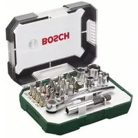 BOSCH Bit-Set Schrauberbit- und Ratschen-Set, 26-teilig 2607017322, inkl. Ratsche