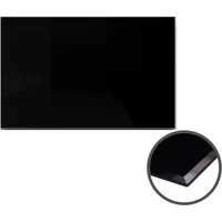 HOOZ Bodenschutzplatte aus 6mm ESG 100x50cm, rechteckige Funkenschutz Fasettenschliff Schwarz, Kamin Glas, 1-St., belastbare Glasauflage, Glasplatte, Schutzglas, Bodenschutzglas für Kamin, Ofen und Boden