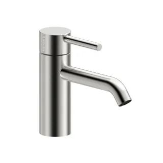 Herzbach DEEP iX Waschtischmischer S-Size 130mm mit PUSH-Ablauf Edelstahl, 18.023610.1.09 18.023610.1.09