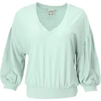 Guru-Shop Longsleeve Weites Basicshirt aus Bio-Baumwolle mit.. alternative Bekleidung