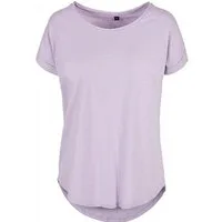 Build Your Brand Rundhalsshirt Damen Long Slub Tee / Hinten extra lang geschnitten