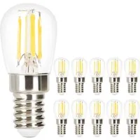 ZMH LED-Leuchtmittel E14 Edison LED Vintage Glühbirne - 4W ST25 2700K für Schlafzimmer Flur, 10 St., warmweiß, Filament Retro Glas Birne Energiesparlampe