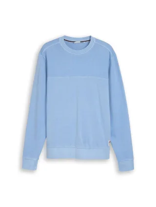 Tom Tailor - garment dyed cutline sweater Pale Blue - Gr. - L