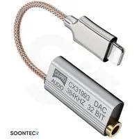 SOONTEC CX PRO Soundkarte CX31993 dual Chip 384kHz/32Bit mit Lightning Adapter Kopfhörerverstärker (Sehr Klare Klangqualität mit reduzierten Hintergrundgeräuschen)