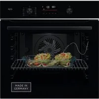 AEG Pyrolyse Backofen 6000 TA5PB50WAB, Pyrolyse-Selbstreinigung, SteamBake-Dampfzugabe für knuspriges, saftiges Gebäck, Made in Germany