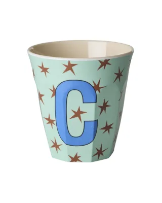 Rice Melamin Becher Buchstabe C/Stars/Mint 250ml