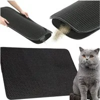 LA CUTE Katzentoilette Katzenstreumatte XXL mit Wabenstruktur rutschfest 60x45 cm, Zweilagige Wabenstruktur hält Streu sicher fest