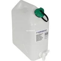 Wasserkanister 10 L, Wasserbehälter weiß/transparent, mit Ablasshahn