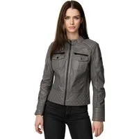 Tazzio Lederjacke F524 moderne & zeitlose Damen Jacke im Biker Look