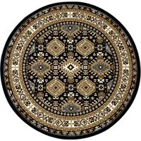 OTTO home Teppich Diantha, rund, Höhe: 7 mm, Orient-Optik, Teppich mit Bordüre, Kurzflor, elegant, weich